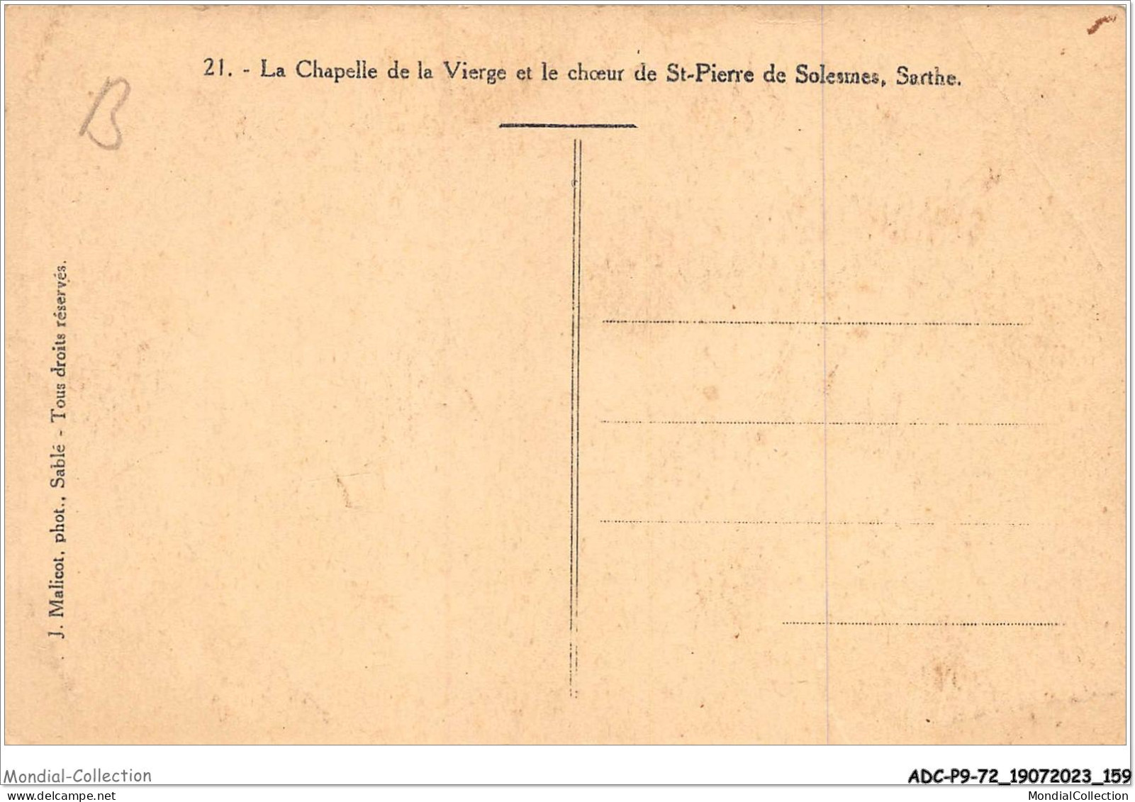 ADCP9-72-0889 - La Chapelle De La Vierge Et Le Choeur De St-Pierre De SOLESMES - Solesmes