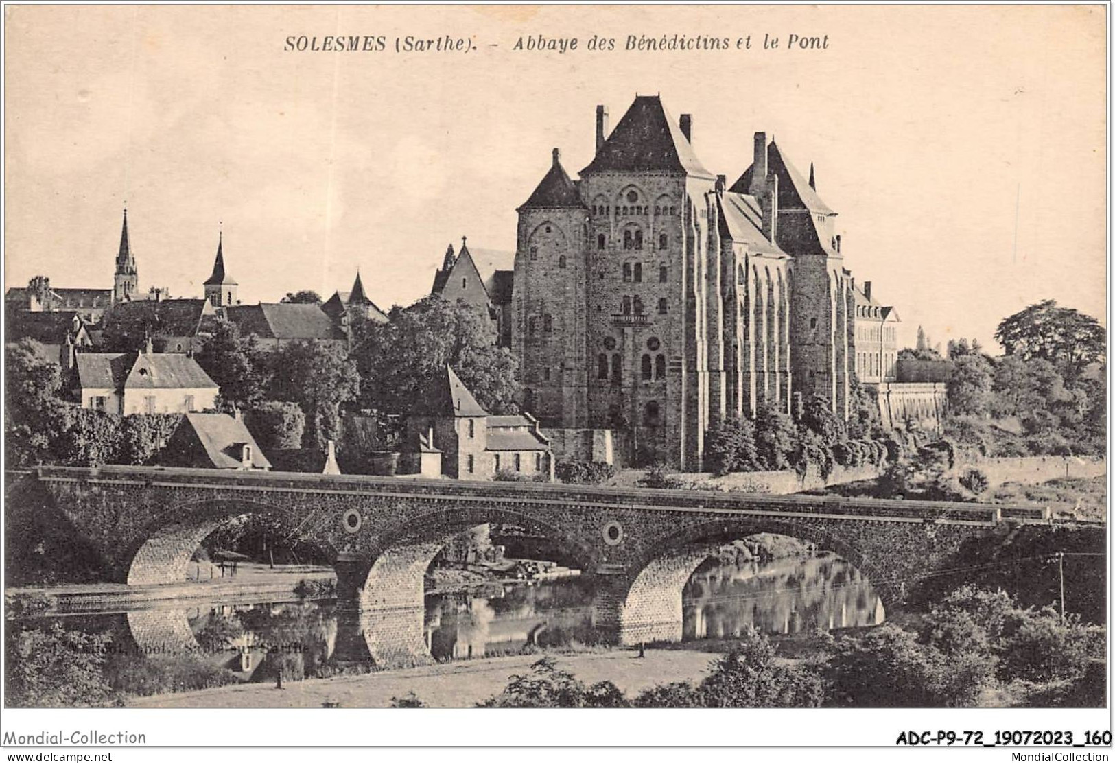 ADCP9-72-0890 - SOLESMES - Abbaye Des Bénédictins Et Le Pont  - Solesmes