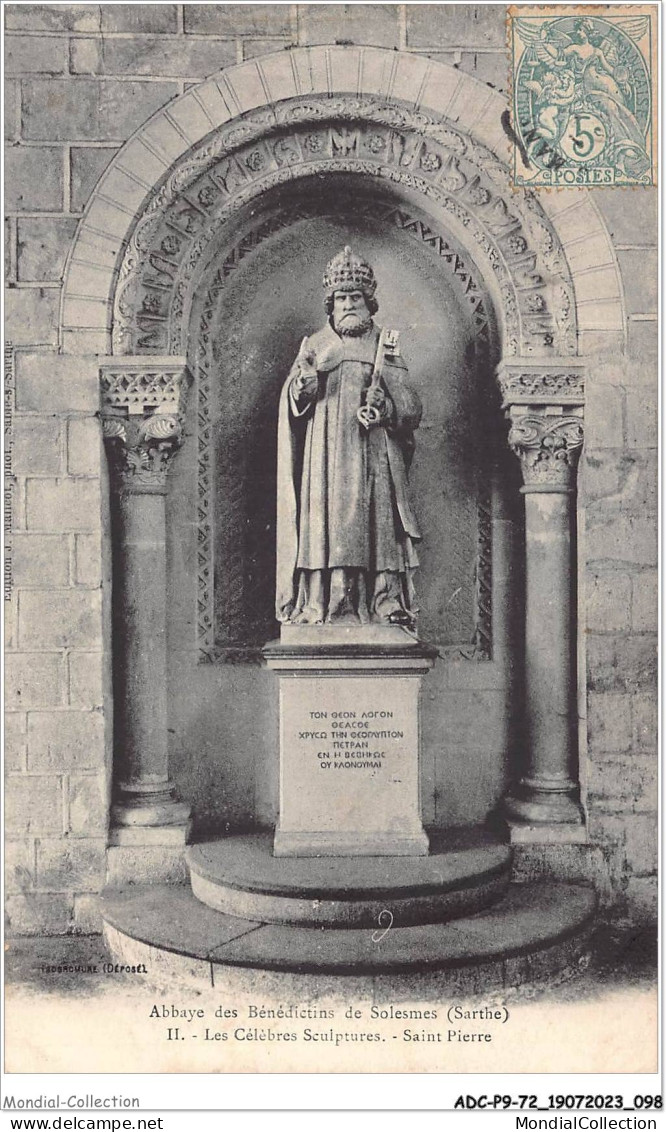 ADCP9-72-0859 - Abbaye Des Bénédictins De SOLESMES - Les Célèbres Sculptures - Saint Pierre  - Solesmes