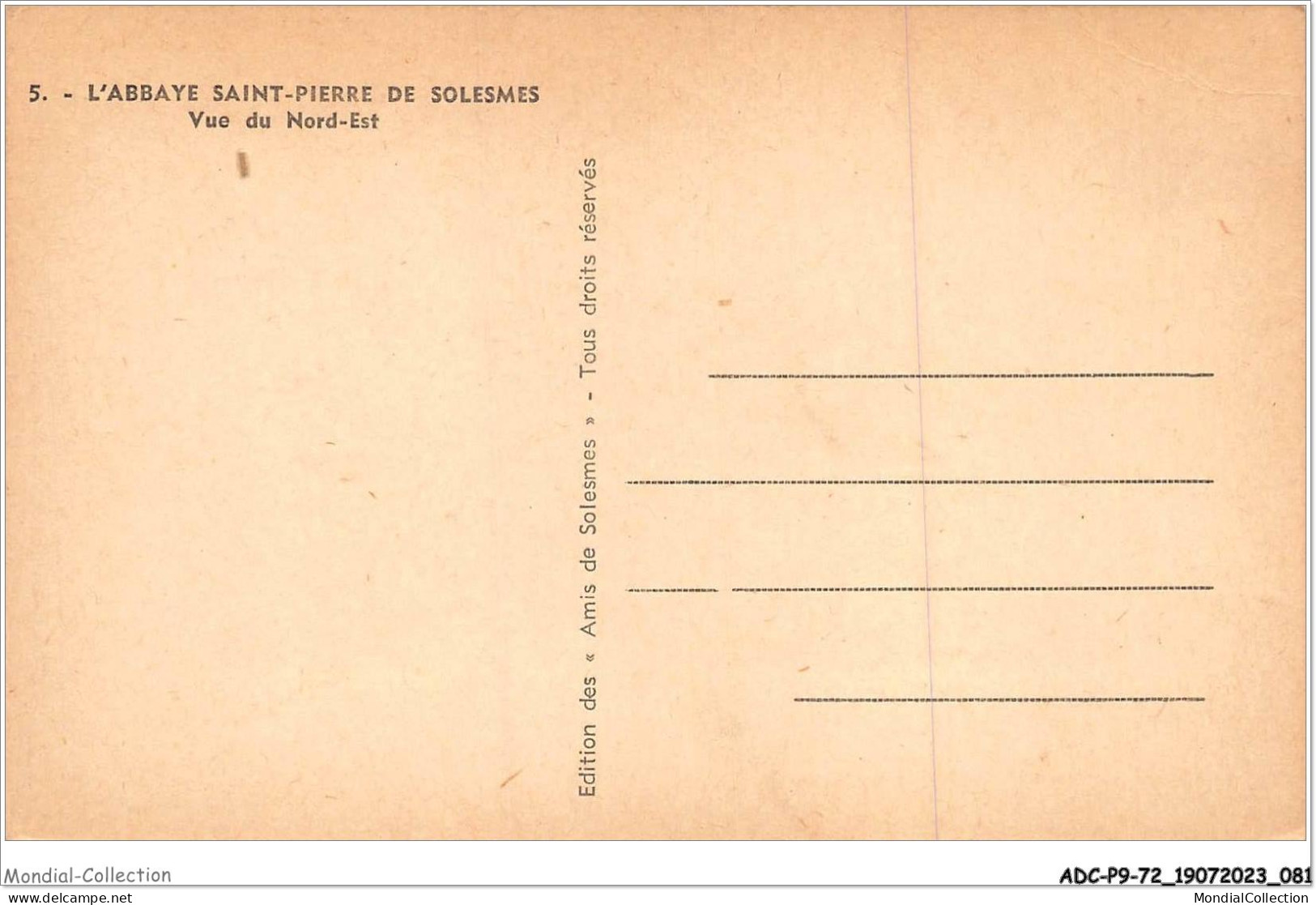 ADCP9-72-0850 - L'abbaye Saint-pierre De SOLESMES - Vue Du Nord-est - Solesmes