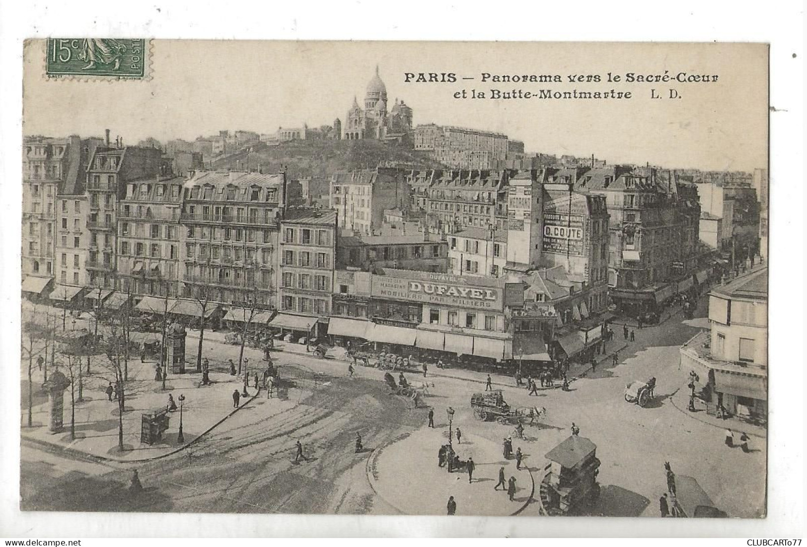 Paris 18 ème Arr (75) : Panorama De La Rue De Clignancourt Et De La Butte De Montmartre En 1919 (animé) PF - Arrondissement: 18