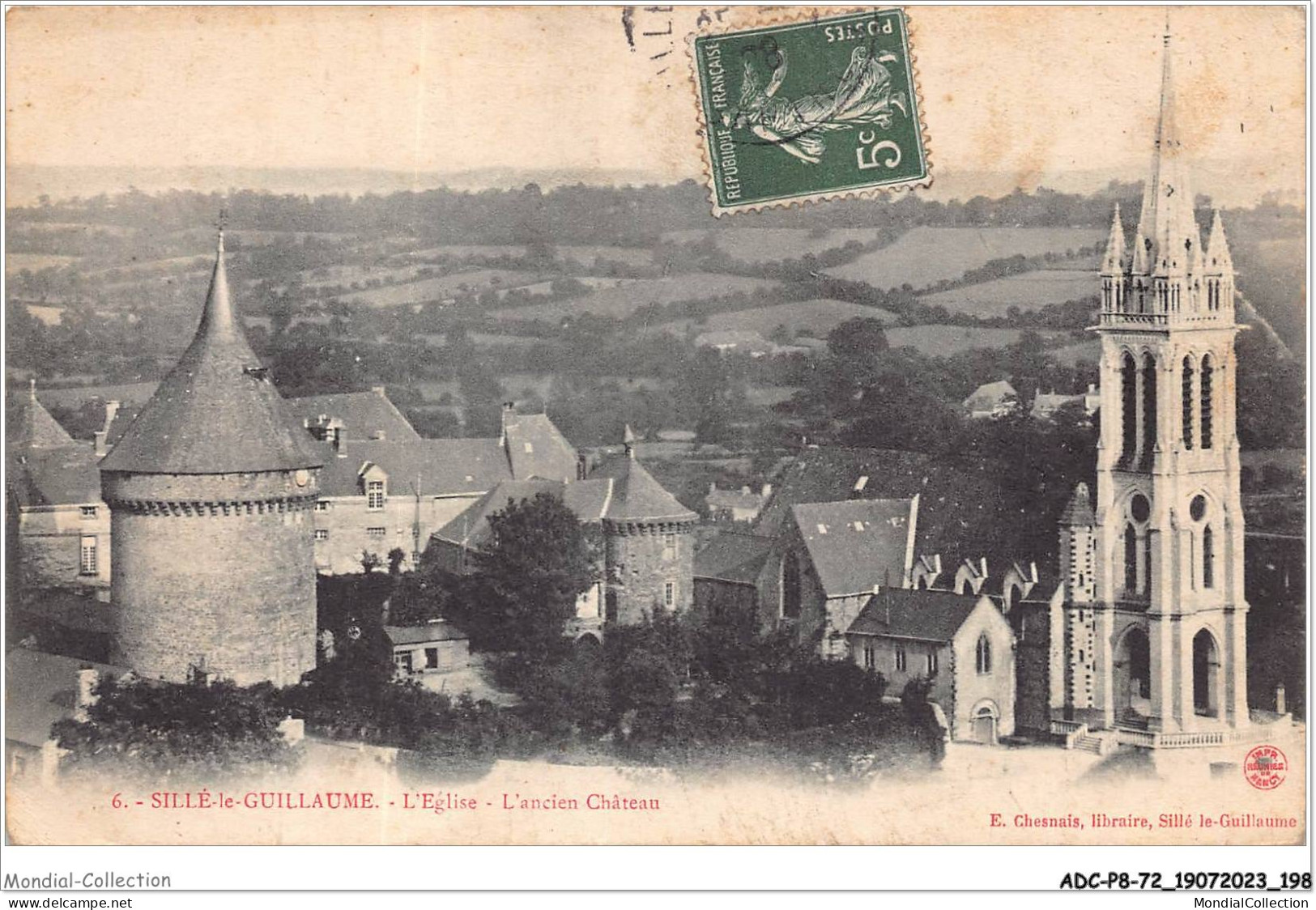 ADCP8-72-0804 - SILLE-LE-GUILLAUME - L'église - L'ancien Château  - Sille Le Guillaume