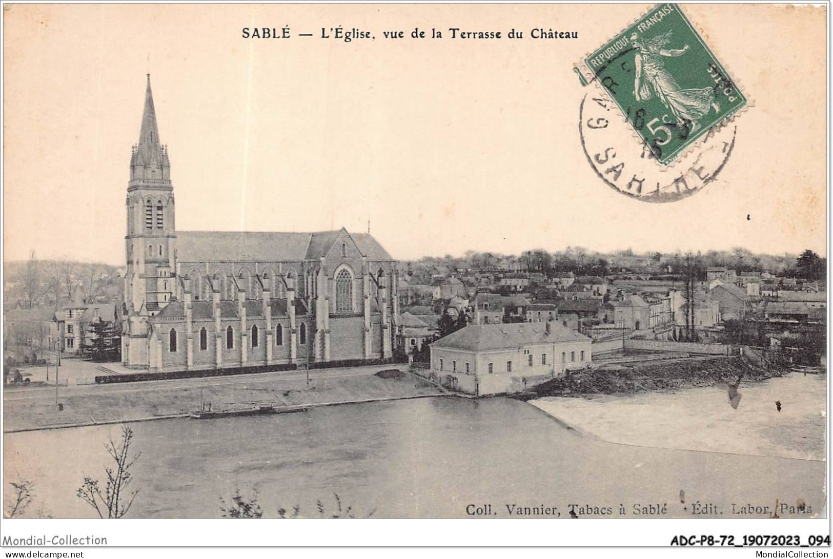 ADCP8-72-0752 - SABLE - L'église - Vue De La Terrasse Du Château  - Sable Sur Sarthe