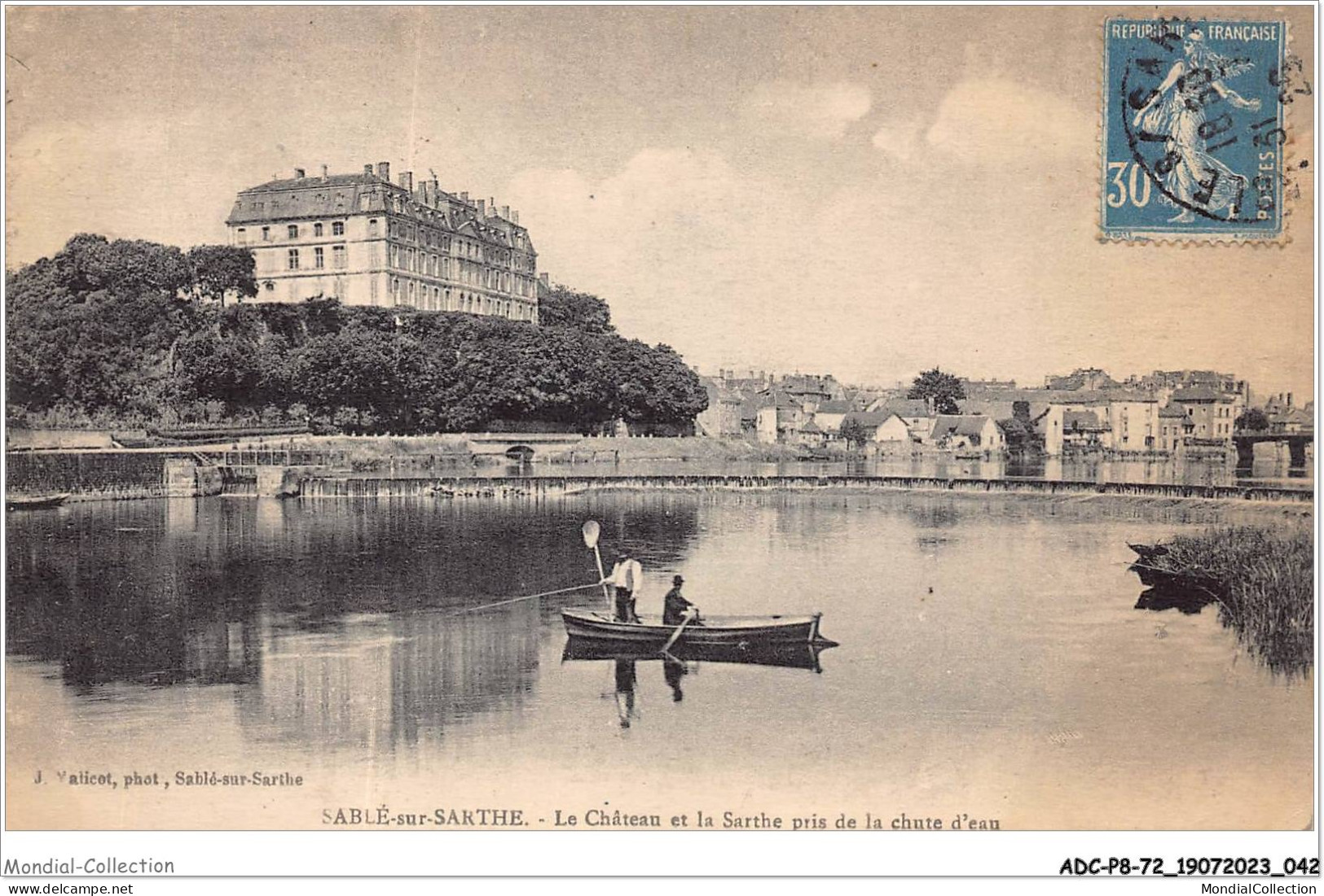 ADCP8-72-0726 - SABLE-SUR-SARTHE - Le Château Et La Sarthe Pris De La Chute D'eau - Sable Sur Sarthe