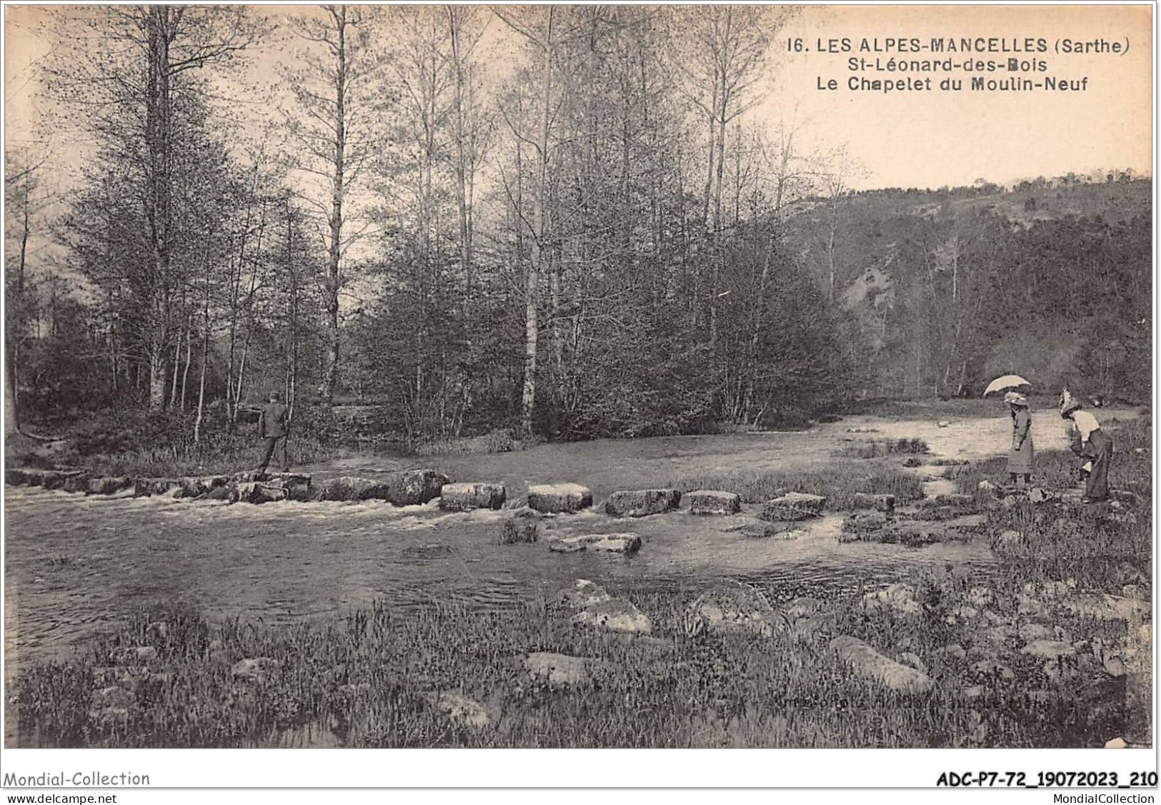 ADCP7-72-0697 - Les Alpes Mancelles - ST-LEONARD-DES-BOIS - Le Chapelet Du Moulin-neuf  - Saint Leonard Des Bois