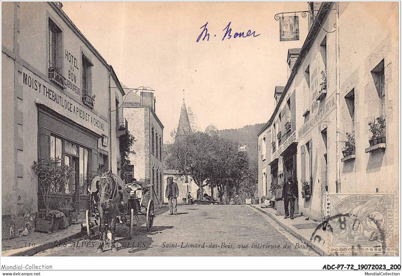 ADCP7-72-0692 - Les Alpes Mancelles - ST-LEONARD-DES-BOIS - Vue Intérieure Du Bourg - Saint Leonard Des Bois