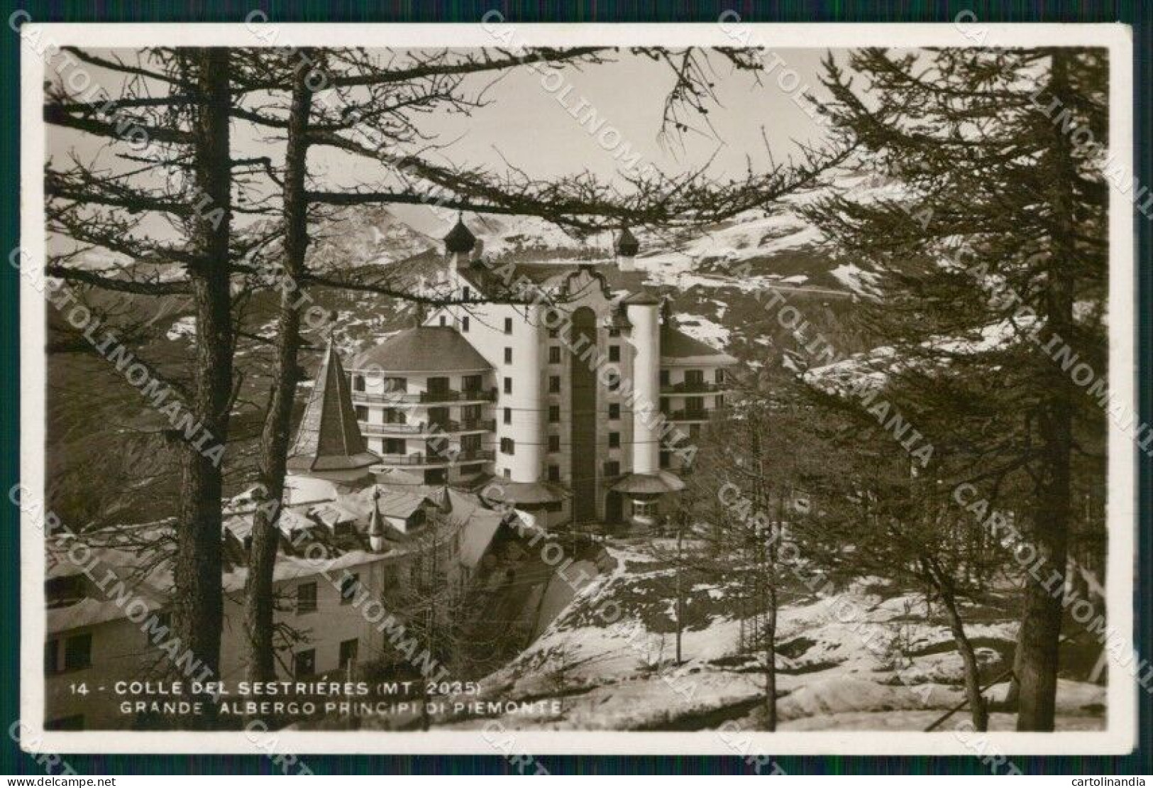 Torino Città Colle Del Sestrières Grande Albergo Foto Cartolina MX3316 - Autres & Non Classés