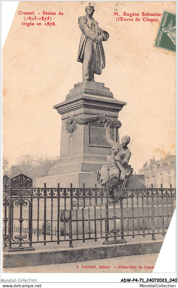 ADWP4-71-0315 - LE CREUSOT - Statue De M Eugène Schneider  - Le Creusot