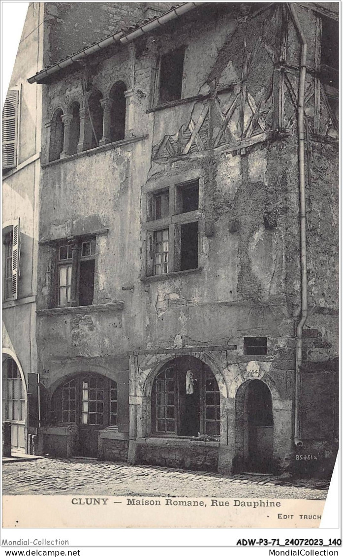 ADWP3-71-0259 - CLUNY - Maison Romane - Rue Dauphine  - Cluny