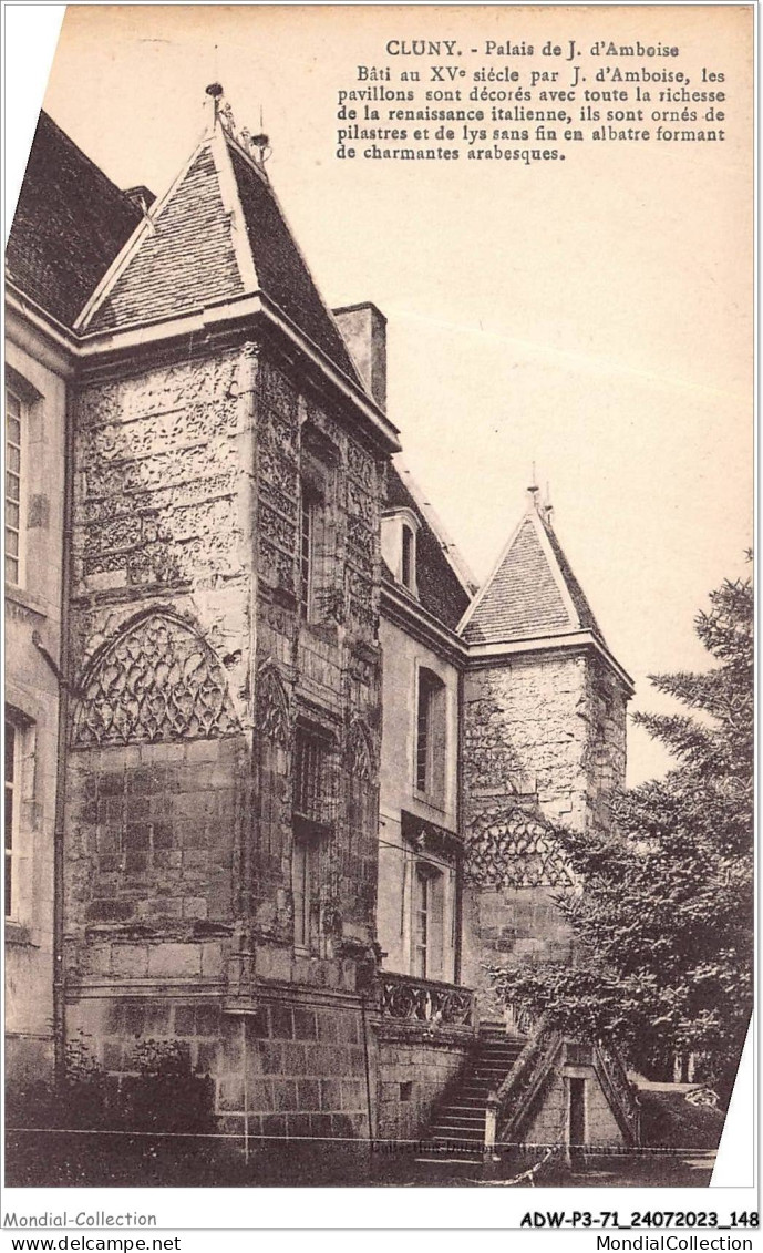 ADWP3-71-0263 - CLUNY - Palais De J. D'amboise  - Cluny