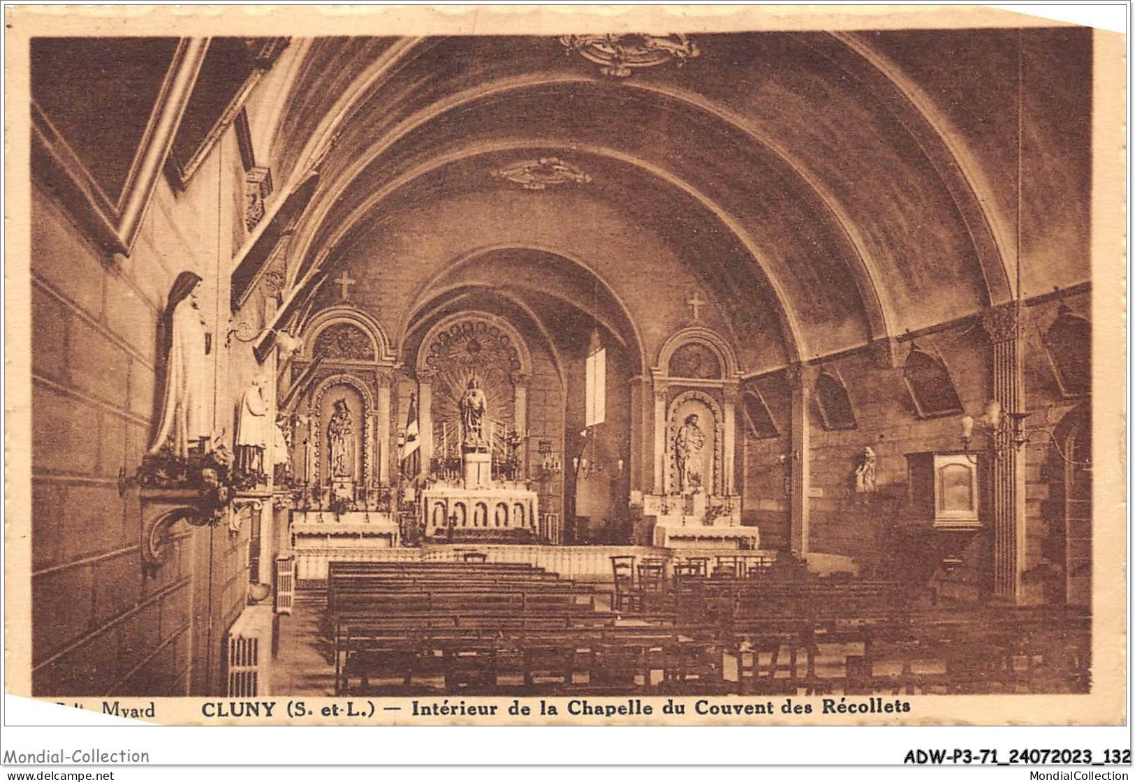 ADWP3-71-0255 - CLUNY - Intérieur De La Chapelle Du Couvent Des Récollets  - Cluny