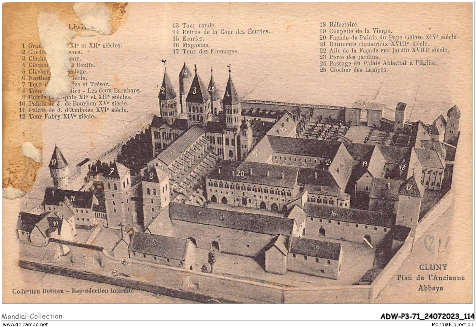 ADWP3-71-0246 - CLUNY - Plan De L'ancienne Abbaye  - Cluny