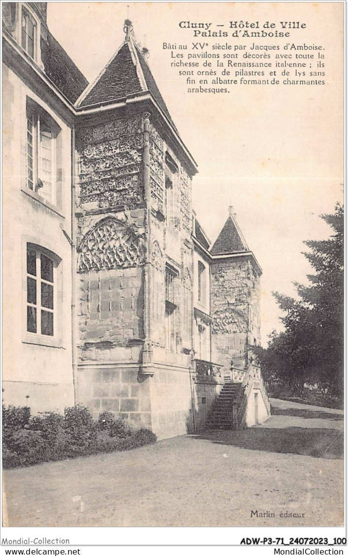 ADWP3-71-0239 - CLUNY - Hôtel De Ville - Palais D'amboise   - Cluny