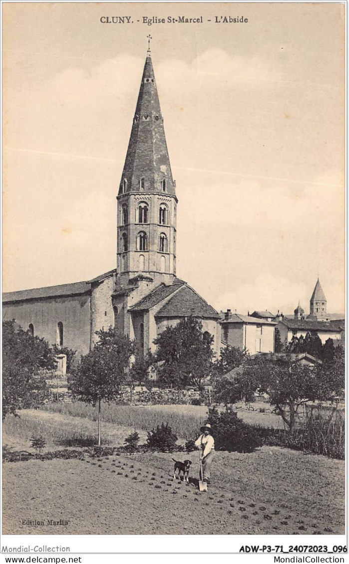 ADWP3-71-0237 - CLUNY - Eglise Saint-marcel - L'abside  - Cluny