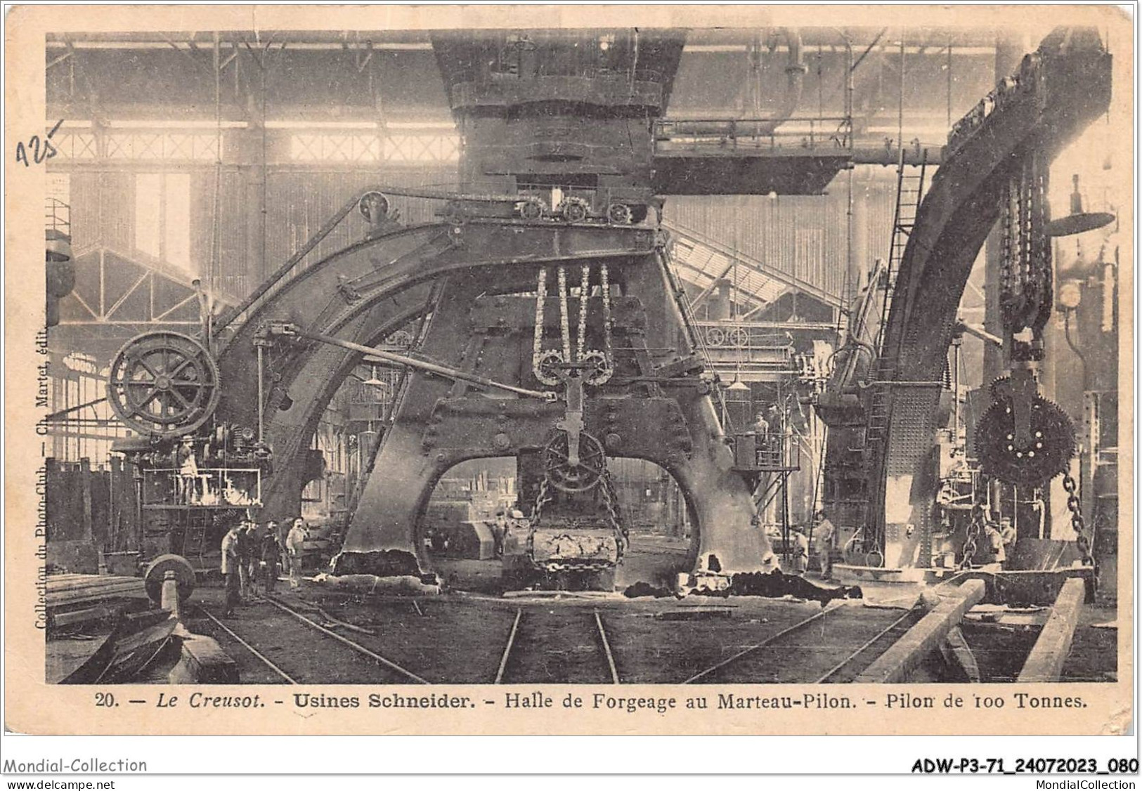 ADWP3-71-0229 - Le CREUSOT - Usines Schneider - Halle De Forgeage Au Marteau-pilon - Pilon De 100 Tonnes  - Le Creusot