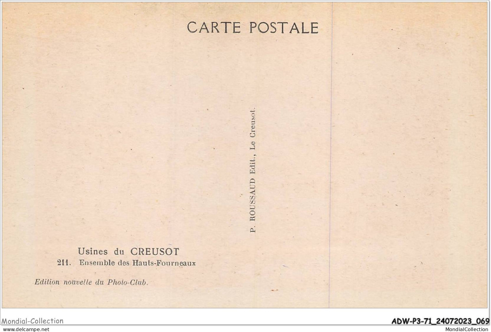 ADWP3-71-0223 - Usine Du CREUSOT - Ensemble Des Hauts-fourneaux  - Le Creusot