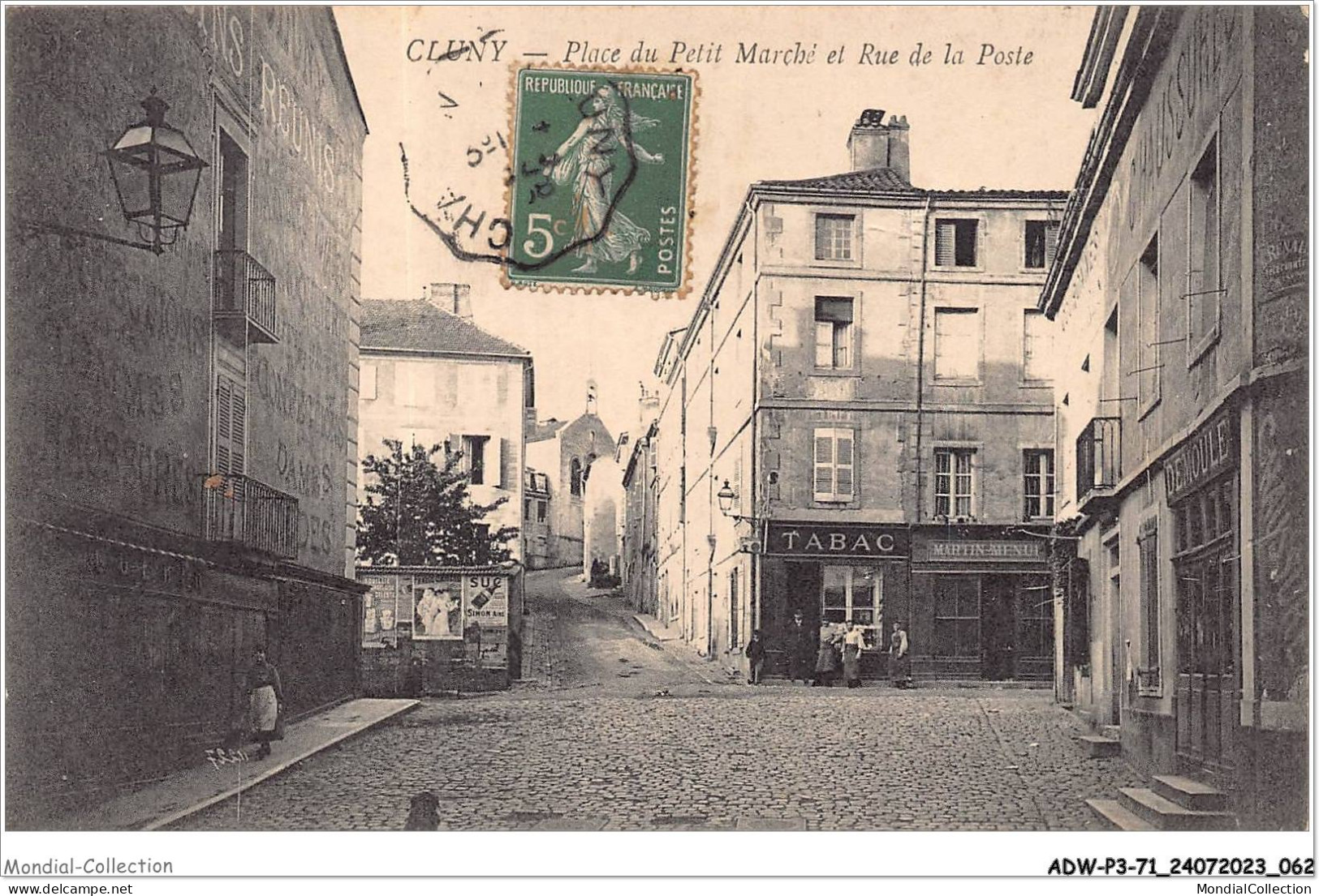 ADWP3-71-0220 - CLUNY - Place Du Petit Marché Et Rue De La Poste  - Cluny