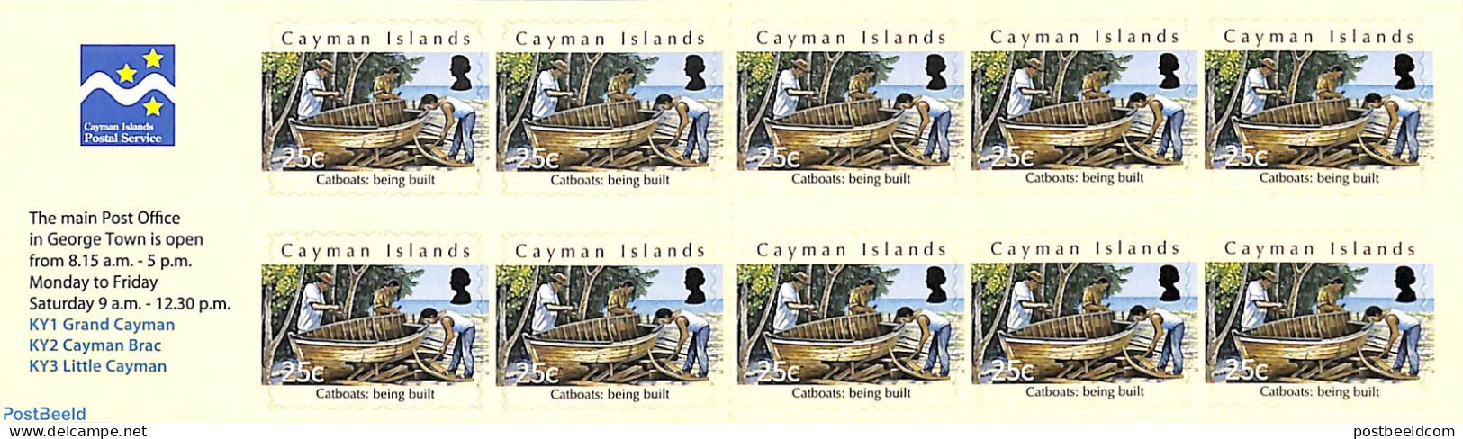 Cayman Islands 2011 Catboats Booklet S-a, Mint NH, Transport - Stamp Booklets - Ships And Boats - Unclassified