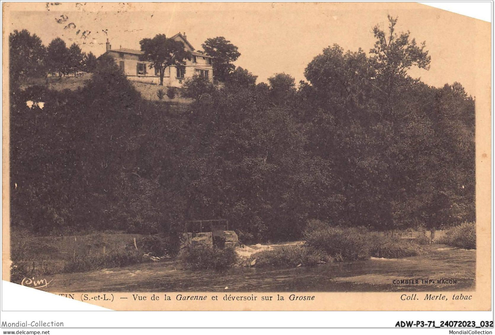 ADWP3-71-0205 - CORMATIN - Vue De La Garenne Et Déversoir Sur La Grosne  - Chalon Sur Saone