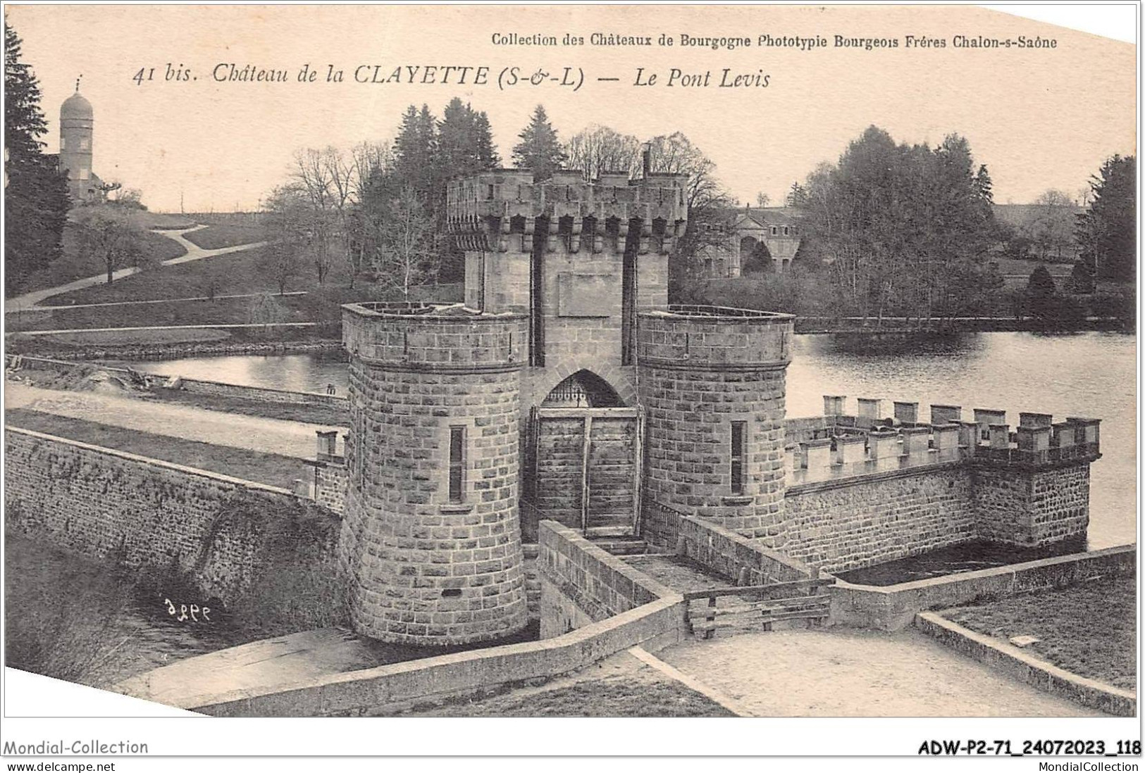 ADWP2-71-0154 - Château De La CLAYETTE - Le Pont Levis  - Charolles