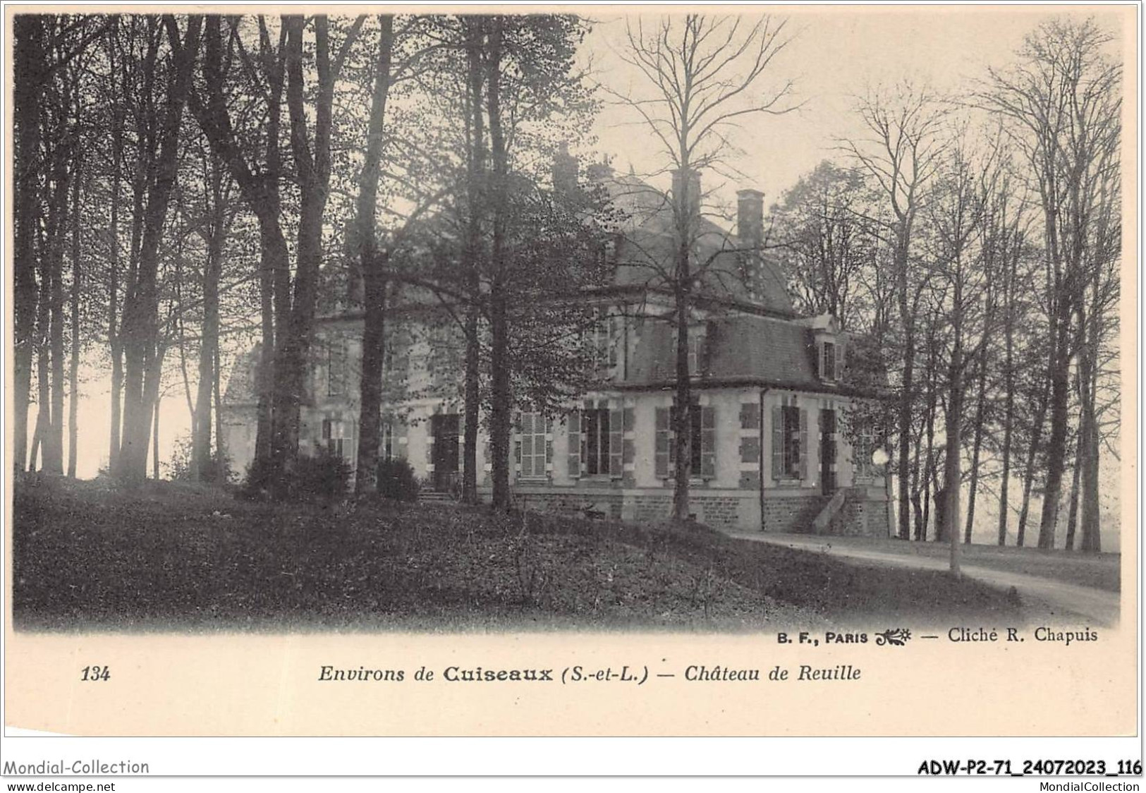 ADWP2-71-0153 -environs De CUISEAUX - Château De Reuille  - Louhans