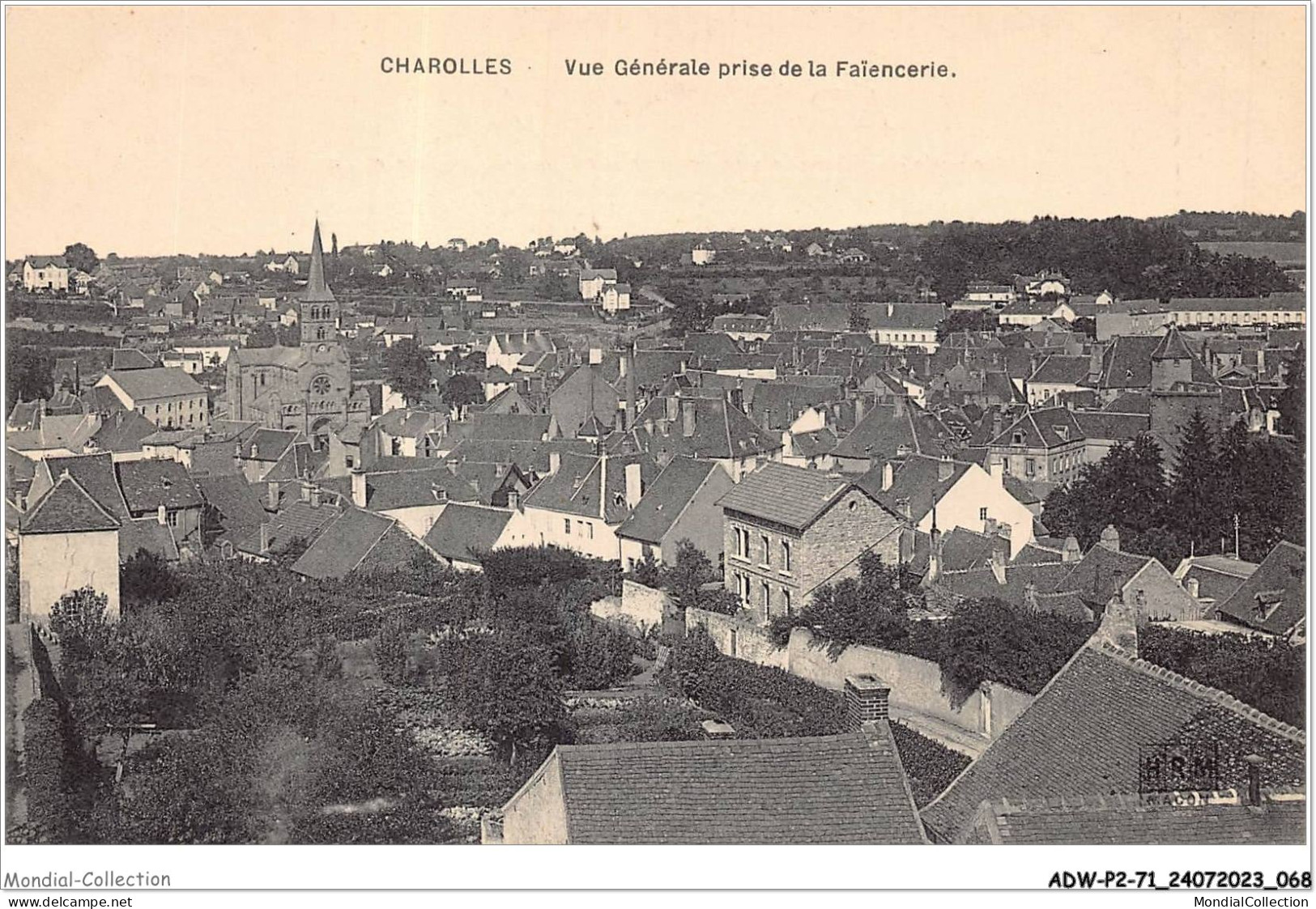 ADWP2-71-0129 - CHAROLLES - Vue Générale Prise De La Faïencerie  - Charolles