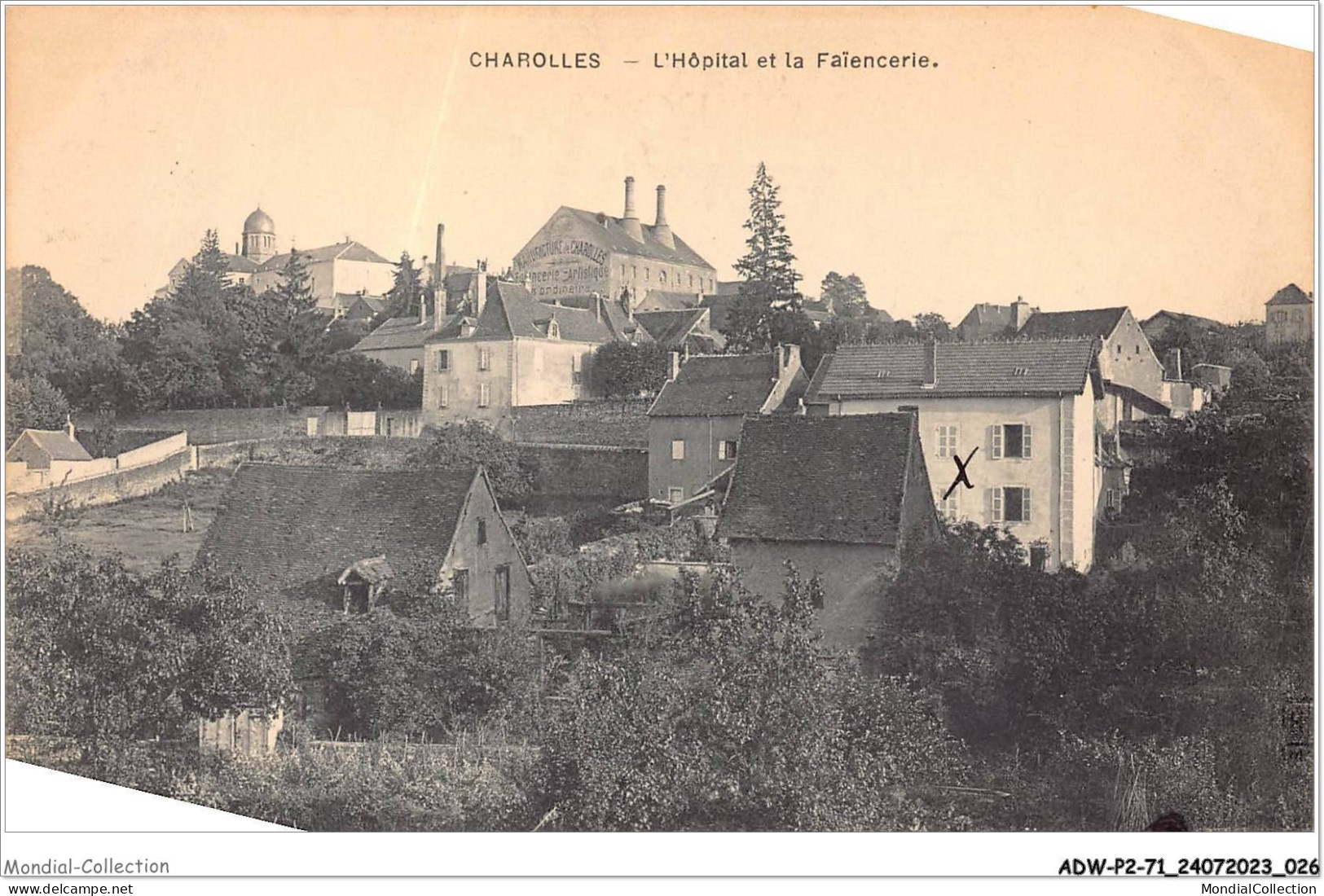 ADWP2-71-0108 - CHAROLLES - L'hôpital Et La Faiencerie  - Charolles