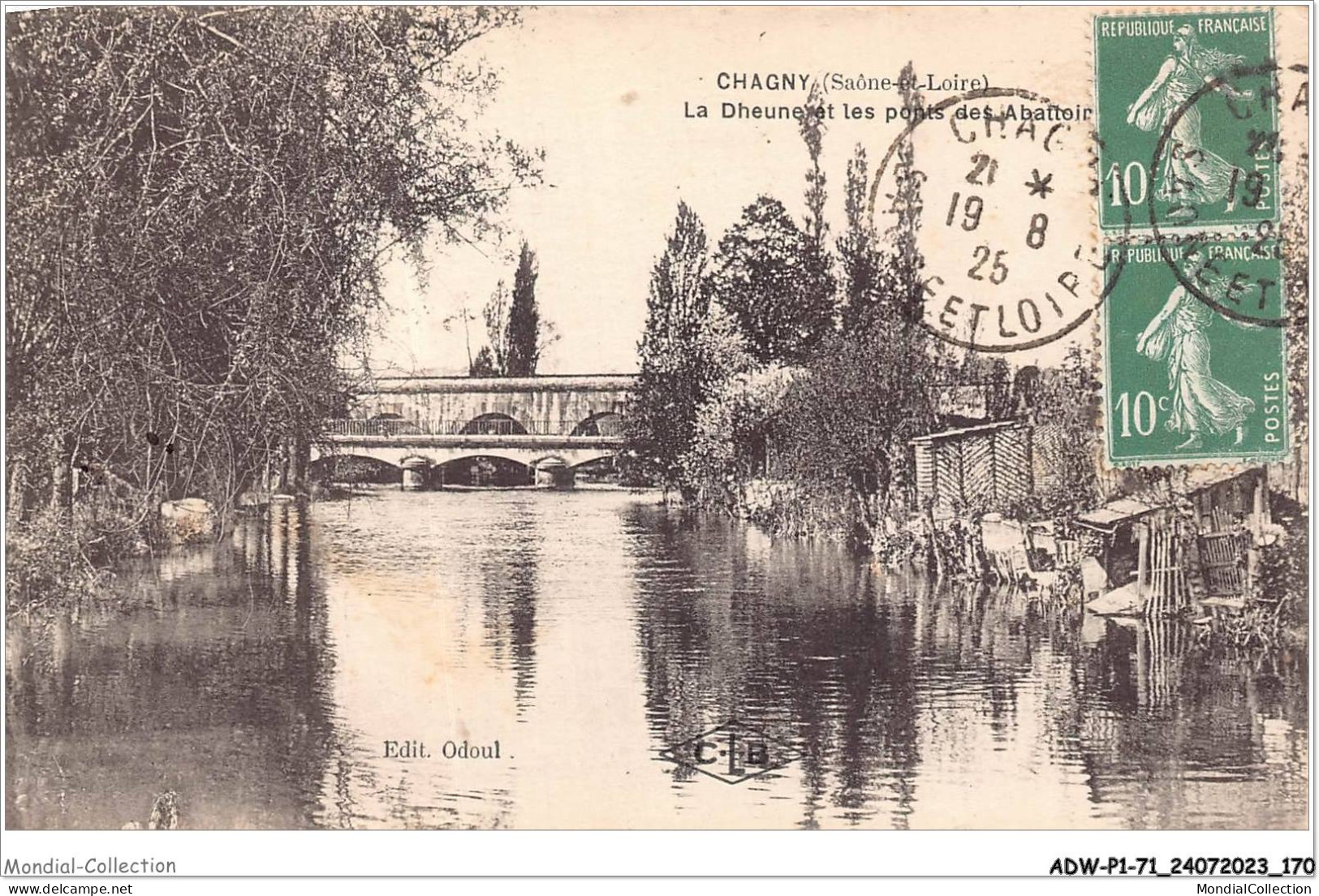 ADWP1-71-0086 - CHAGNY - Saône-et-loire- La Dheune Et Les Ponts Des Abattoires  - Chagny