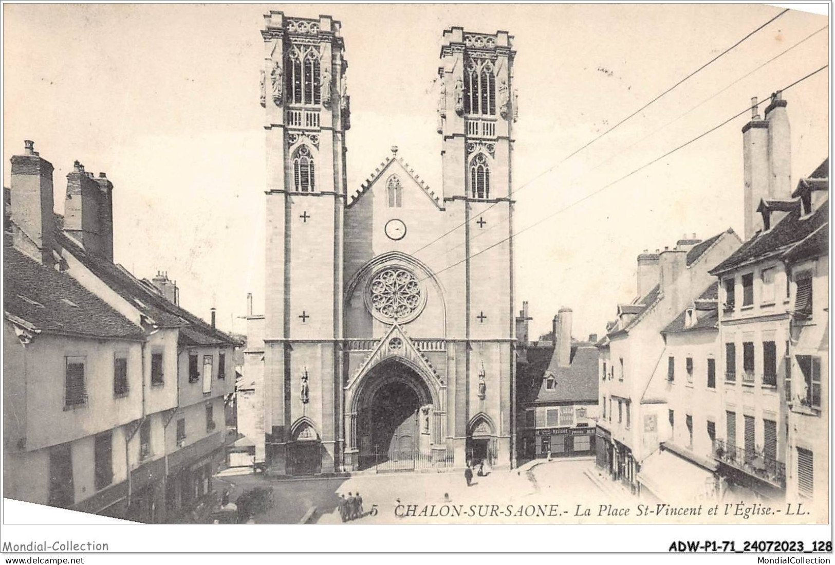 ADWP1-71-0065 - CHALON-SUR-SAONE - La Place Saint-vincent Et L'église  - Chalon Sur Saone