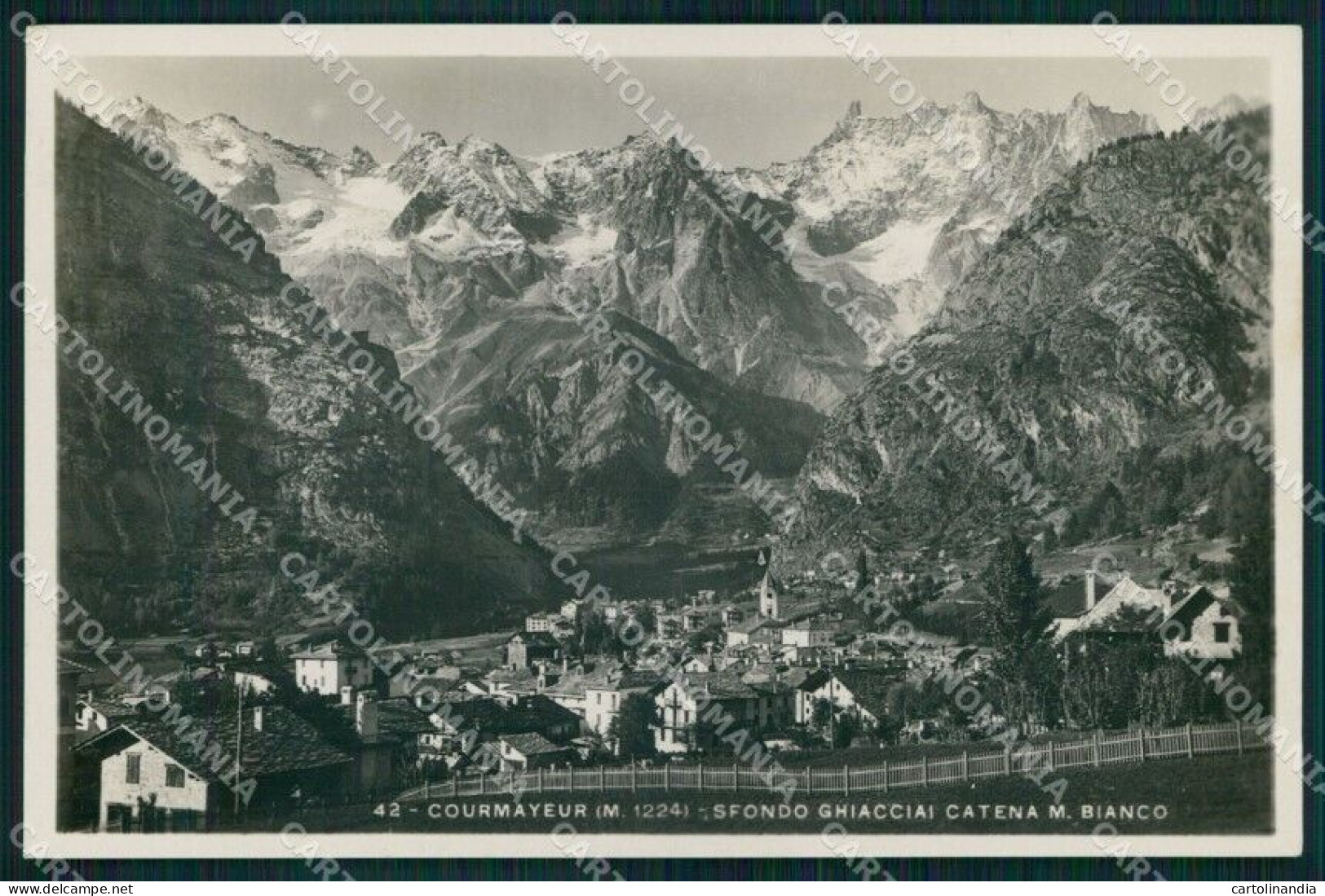 Aosta Courmayeur Sfondo Ghiacciai Catena Monte Bianco Foto Cartolina MX3603 - Aosta