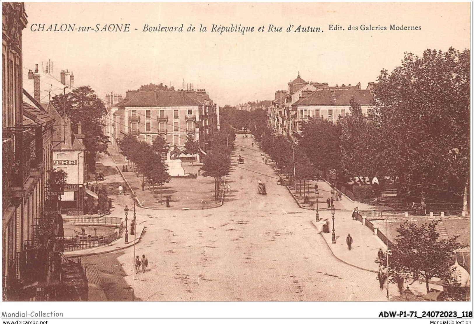 ADWP1-71-0060 - CHALON-SUR-SAONE - Boulevard De La République Et Rue D'autun  - Chalon Sur Saone