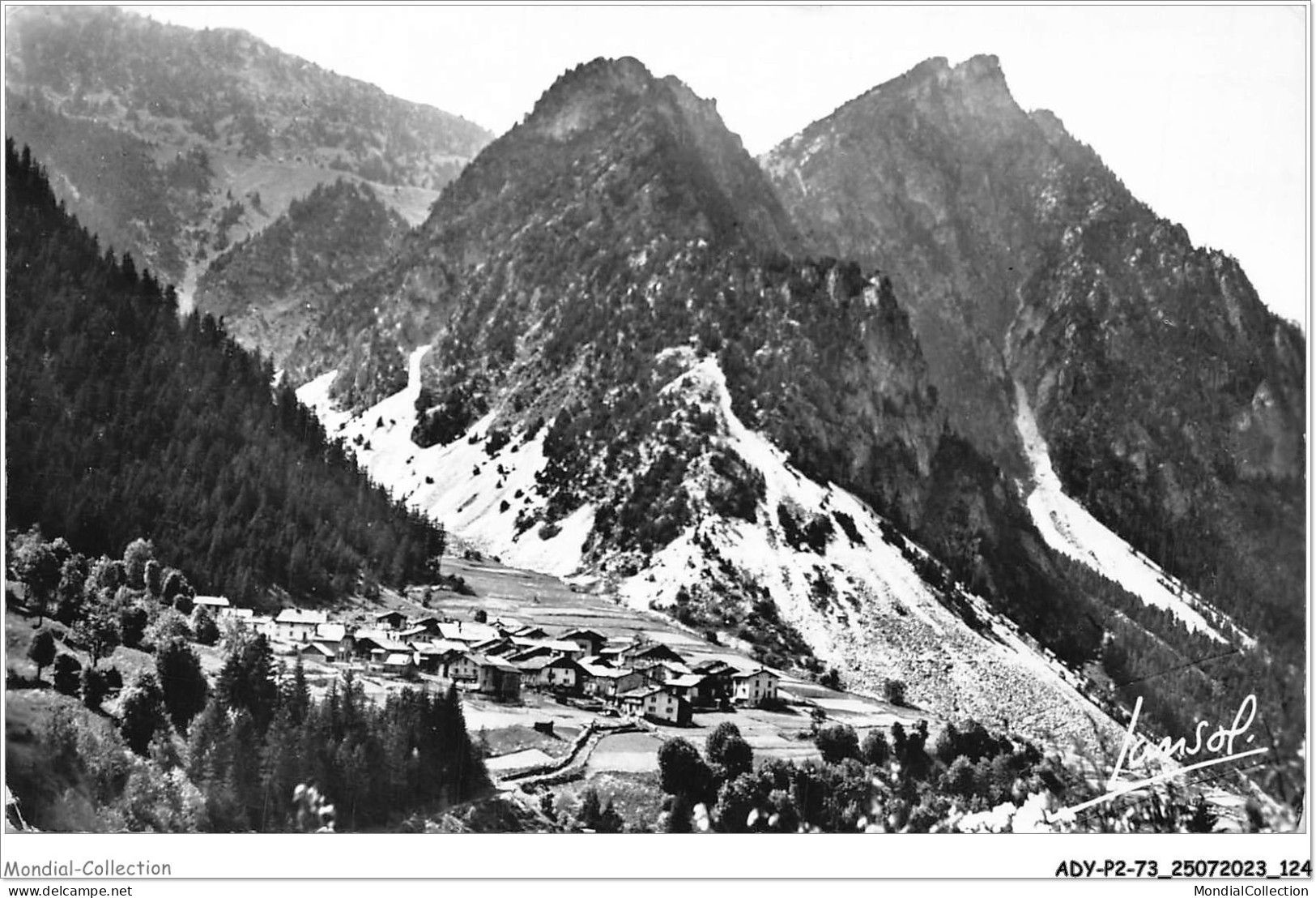 ADYP2-73-0153 - PRALOGNAN-LA-VANOISE - Village De La Croix Et Pointe De Villeneuve  - Pralognan-la-Vanoise