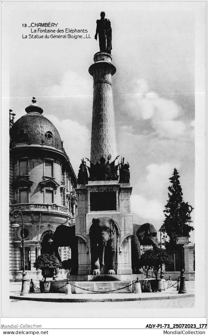 ADYP1-73-0090 - CHAMBERY - La Fontaine Des éléphants - La Statue Du Général Boigne  - Chambery