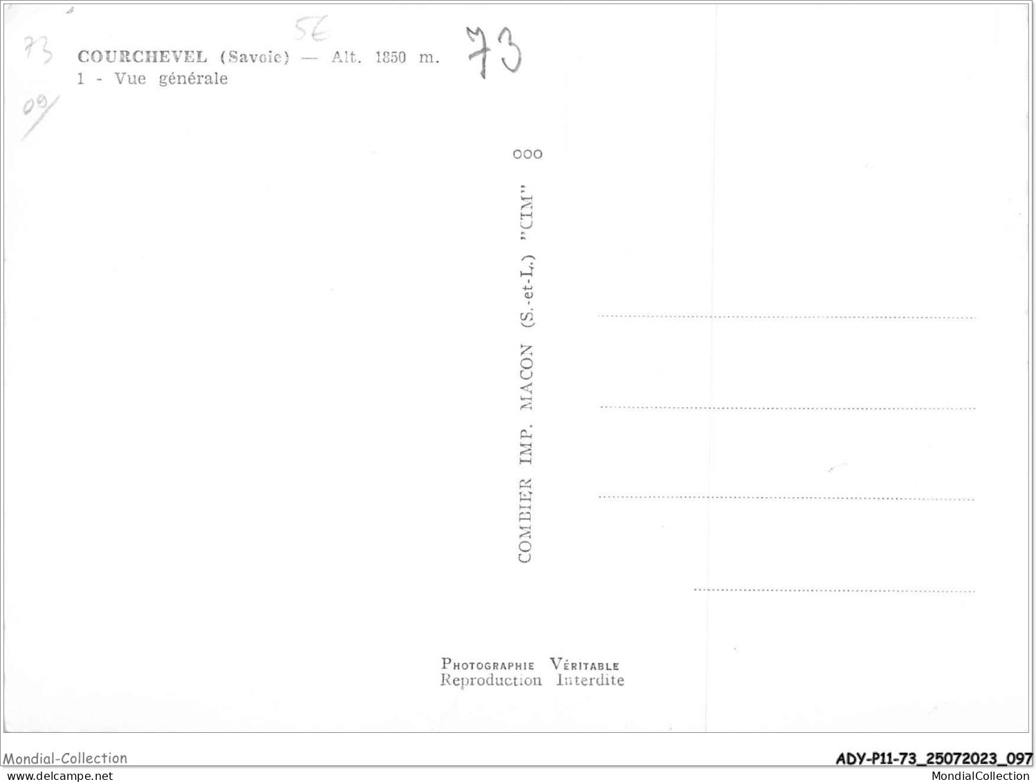 ADYP11-73-0905 - COURCHEVEL - Vue Générale  - Courchevel