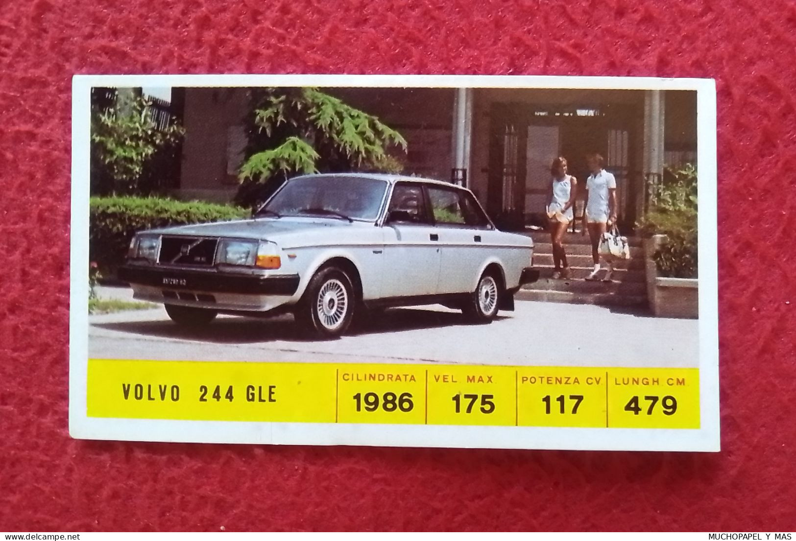 SPAIN ANTIGUO CROMO DE CROMOS DIDEC OLD COLLECTIBLE CARD CHROME CHROMO COCHE CAR VOITURE AUTO VOLVO 244 GLE SWEDEN SUECI - Other & Unclassified