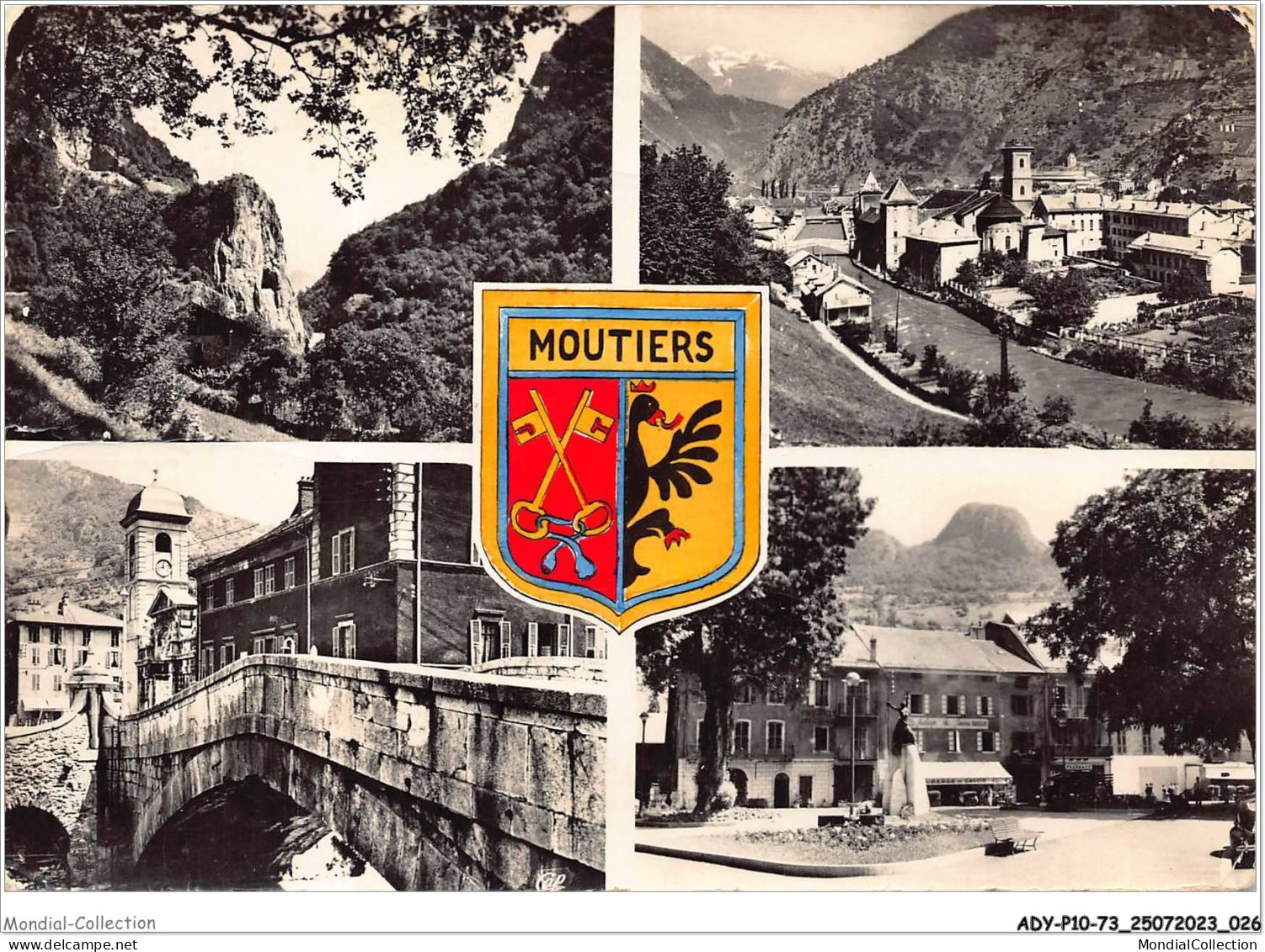 ADYP10-73-0823 - MOUTIERS - Détroit Du Sieix - L'ancien Evêché - Le Vieux Pont Et La Cathédrale - Square De La Liberté  - Moutiers