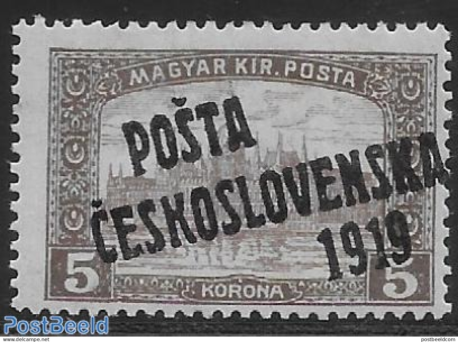 Czechoslovkia 1919 Stamp Out Of Set. 1 V., Unused (hinged) - Sonstige & Ohne Zuordnung