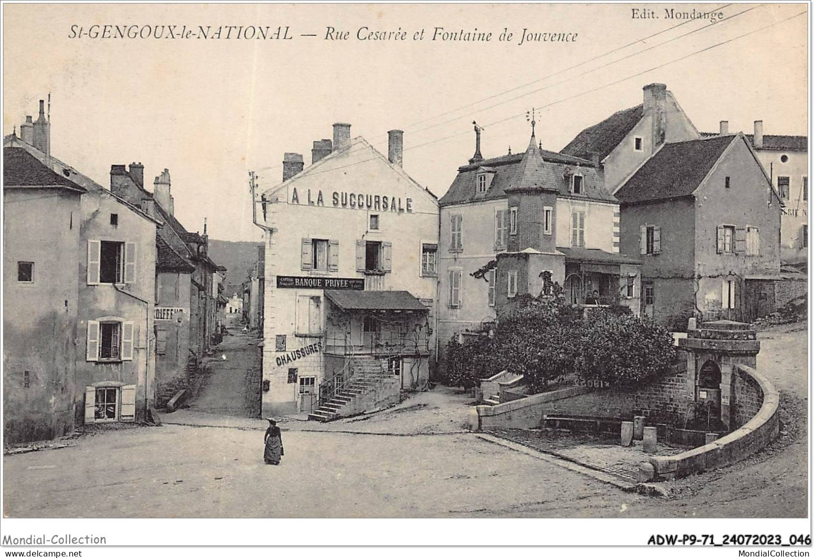 ADWP9-71-0818 - SAINT-GENGOUX-LE-NATIONAL - Rue Cesarée Et Fontaine De Jouvence  - Chalon Sur Saone