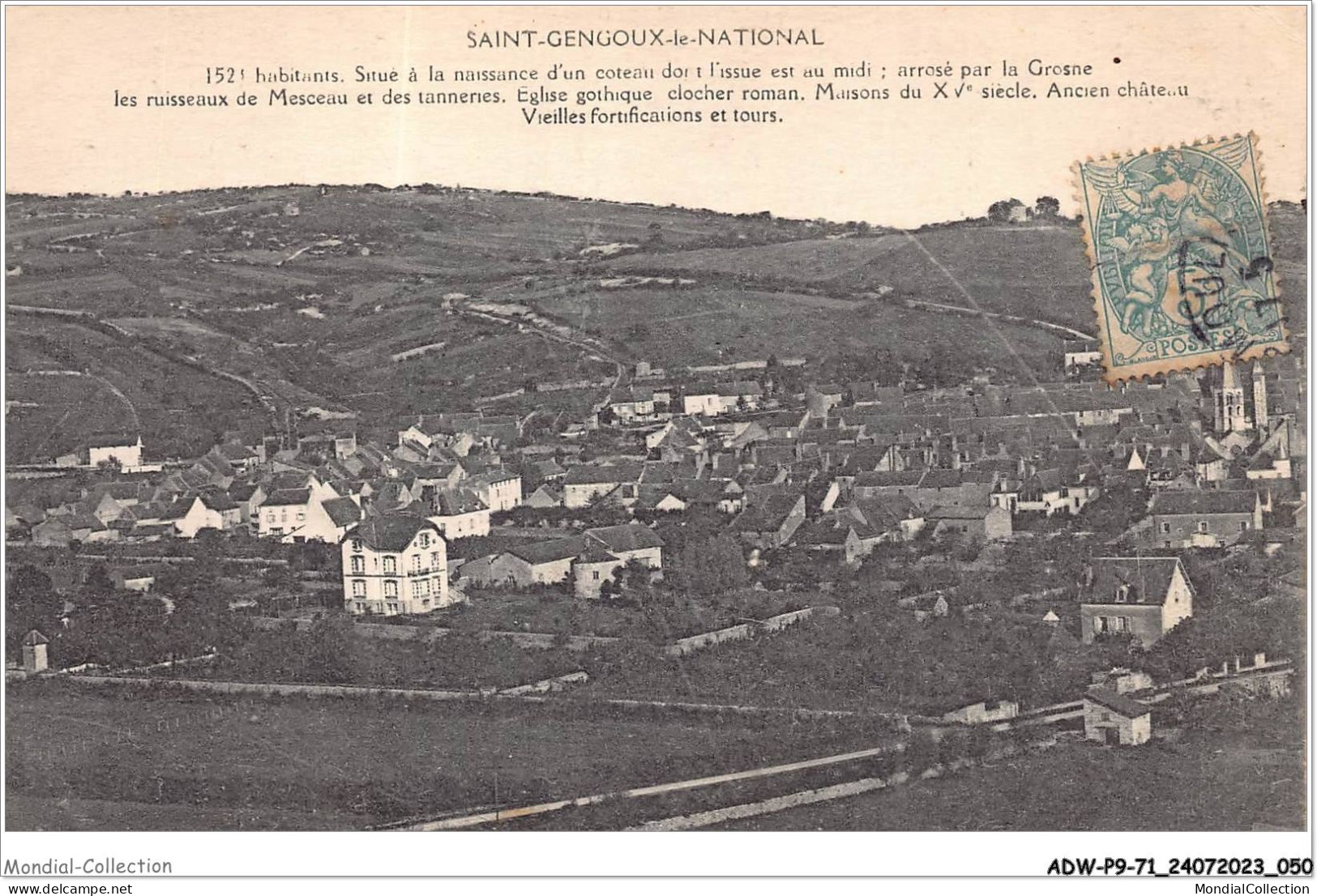 ADWP9-71-0820 - SAINT-GENGOUX-LE-NATIONAL - 1520 Habitants - Situé à La Naissance D'un Coteau Dont L'issue Est Au Midi  - Chalon Sur Saone
