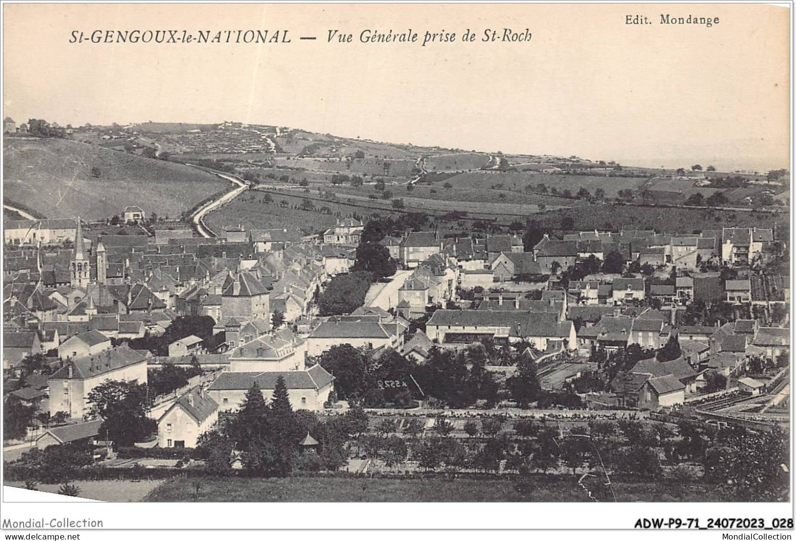 ADWP9-71-0809 - SAINT-GENGOUX-LE-NATIONAL - Vue Générale Prise De Saint-roch  - Chalon Sur Saone