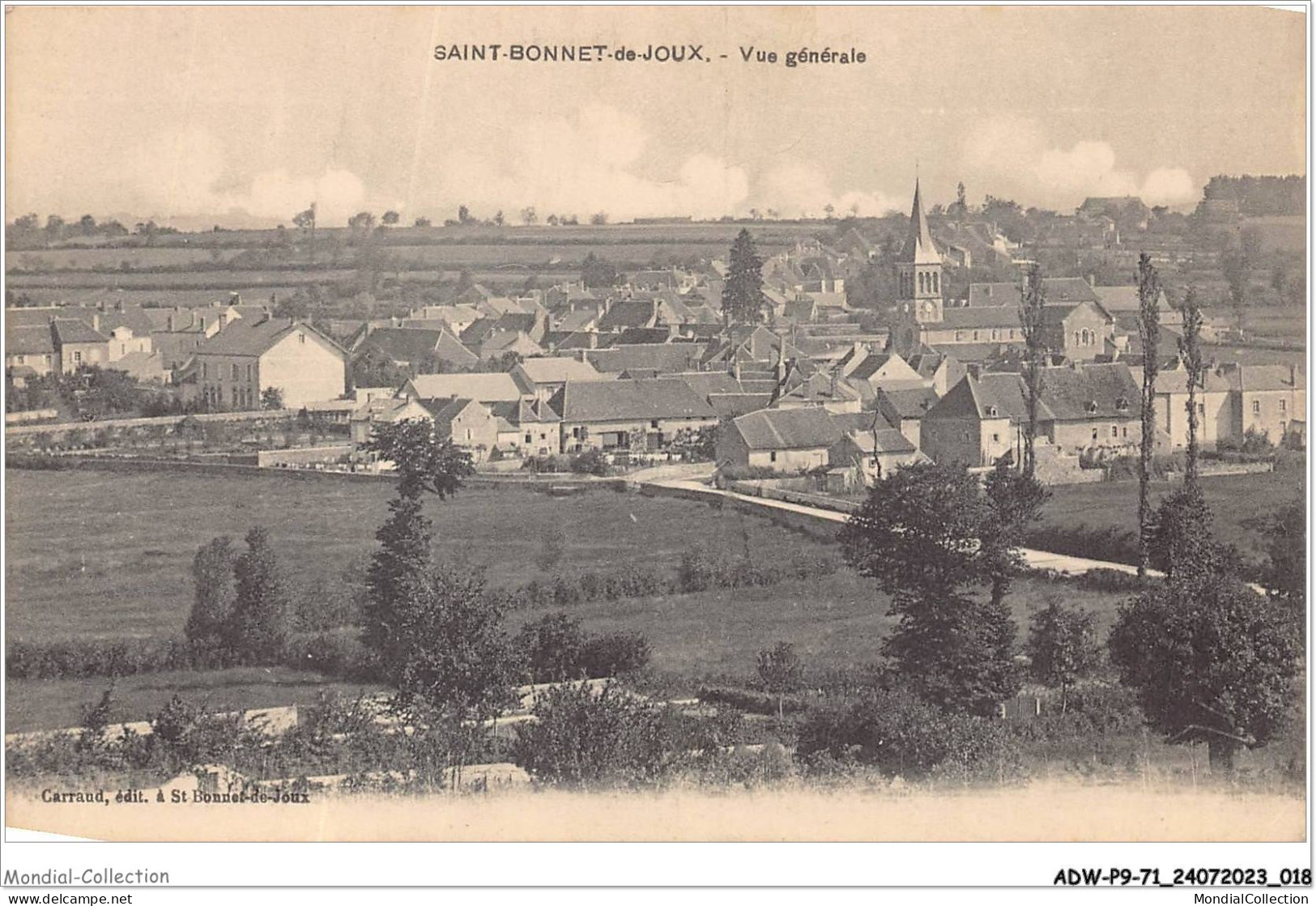 ADWP9-71-0804 - SAINT-BONNET-DE-JOUX - Vue Générale  - Charolles