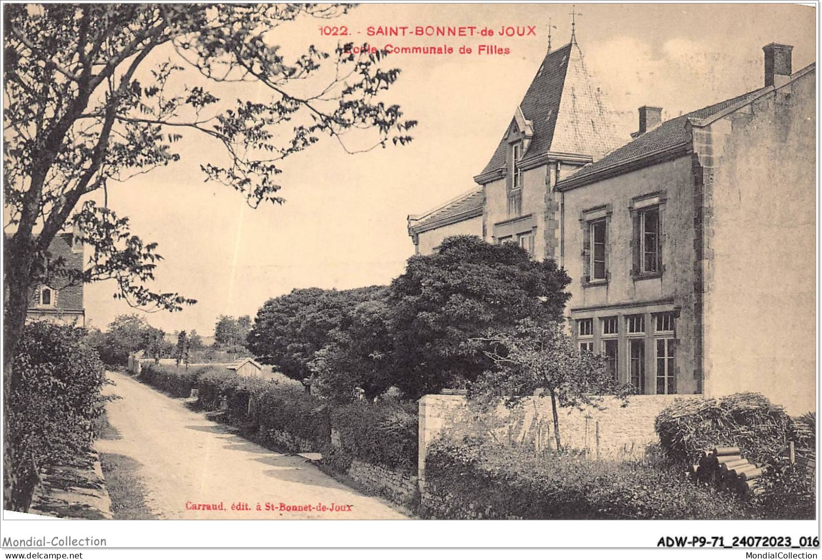 ADWP9-71-0803 - SAINT-BONNET-DE-JOUX - Le Communale De Filles  - Charolles