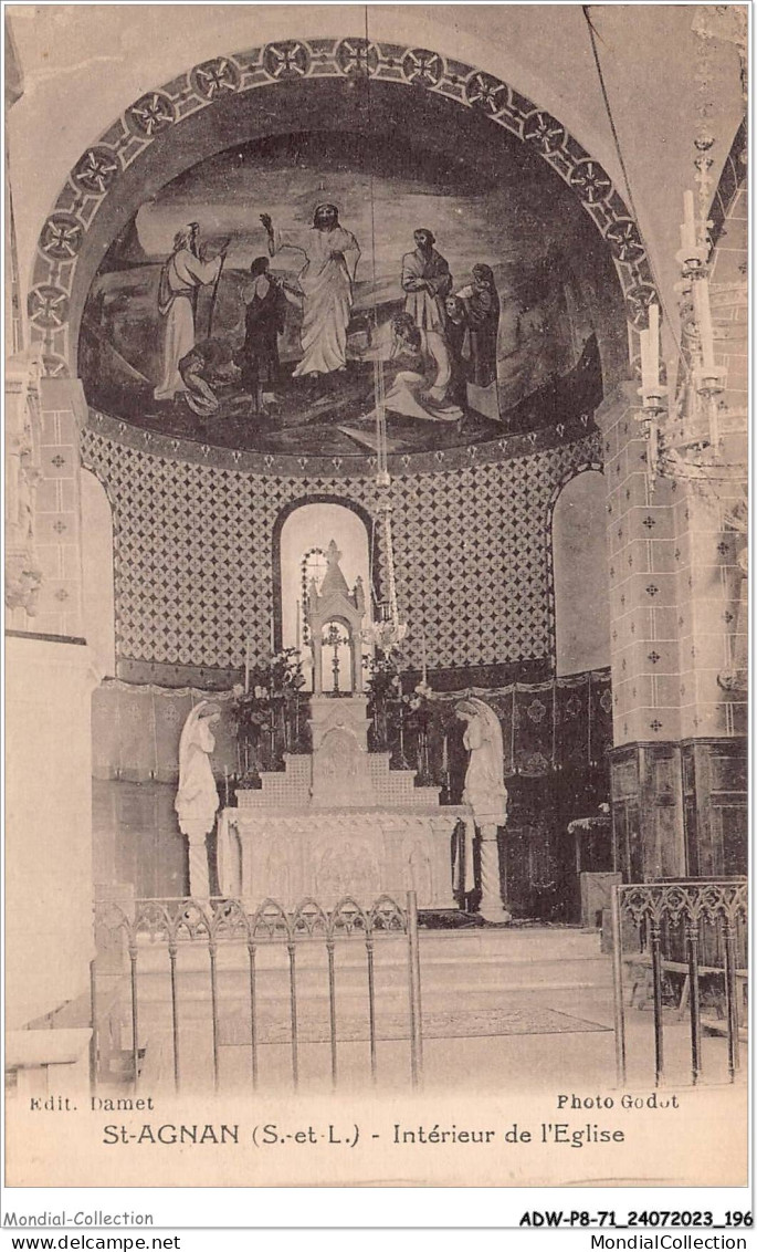 ADWP8-71-0793 - SAINT-AGNAN - Intérieur De L'eglise  - Charolles