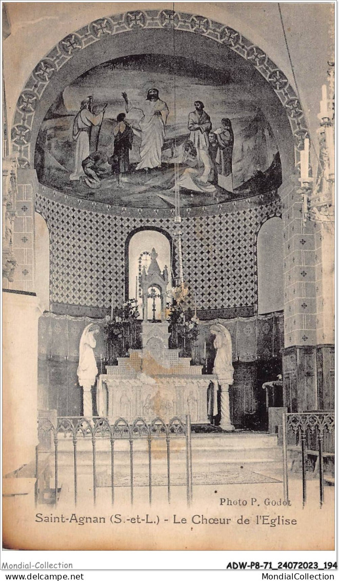 ADWP8-71-0792 - SAINT-AGNAN - Le Choeur De L'eglise  - Charolles