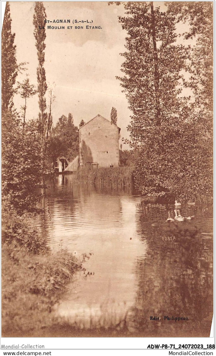 ADWP8-71-0789 - SAINT-AGNAN - Le Moulin Et Son Etang  - Charolles