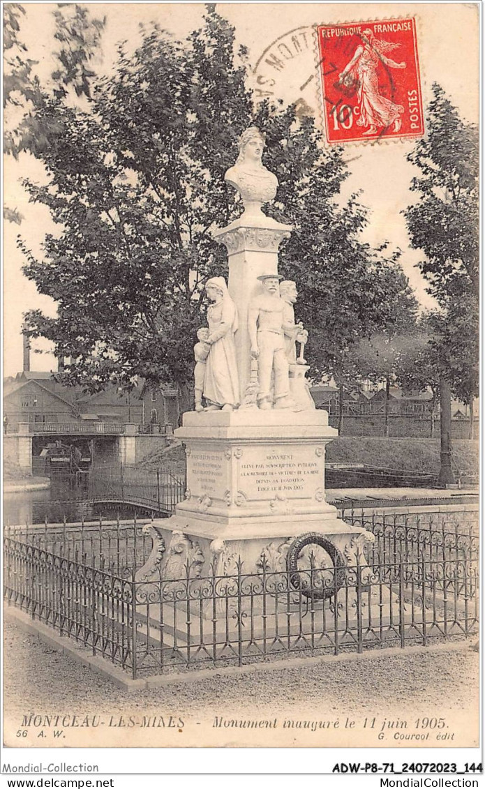 ADWP8-71-0767 - MONTCEAU-LES-MINES - Monument Inauguré Le 11 Juin 1905  - Montceau Les Mines