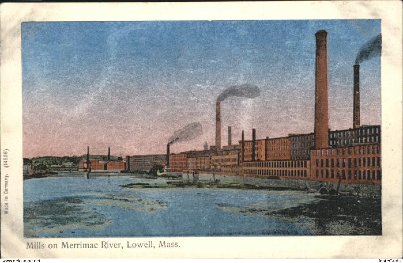 41326718 Lowell_Massachusetts Mills On Merrimac River Lunakarte - Autres & Non Classés