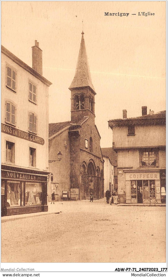 ADWP7-71-0687 - MARCIGNY - L'eglise  - Charolles