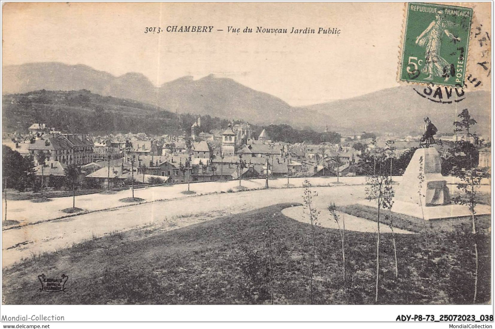 ADYP8-73-0665 - CHAMBERY - Vue Du Nouveau Jardin Public  - Chambery