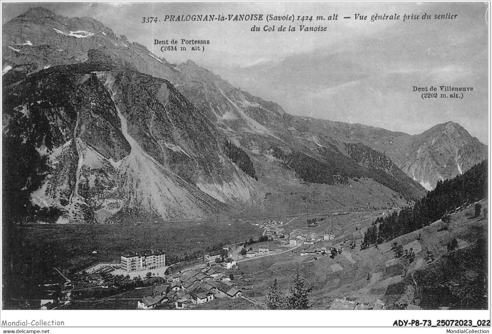 ADYP8-73-0657 - PRALOGNAN-LA-VANOISE - Vue Générale Prise Du Sentier Du Col De La Vanoise  - Pralognan-la-Vanoise